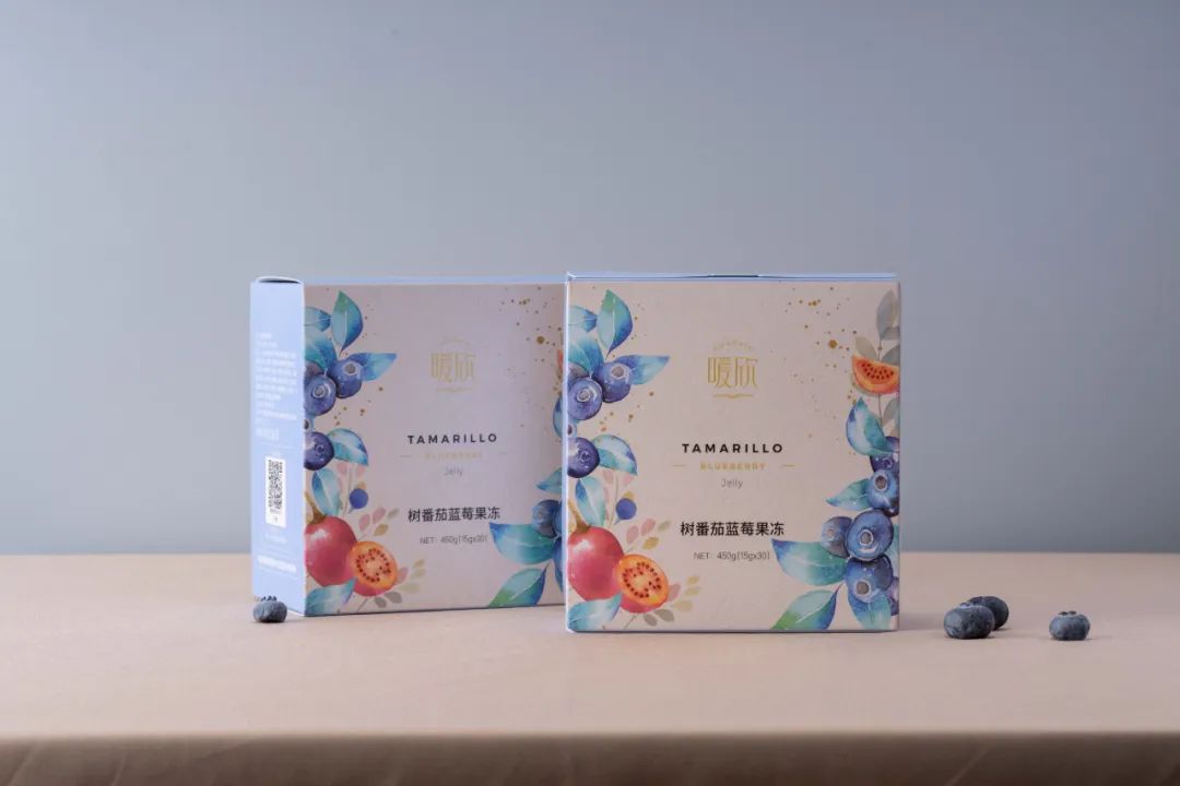 暖欣树番茄蓝莓果冻